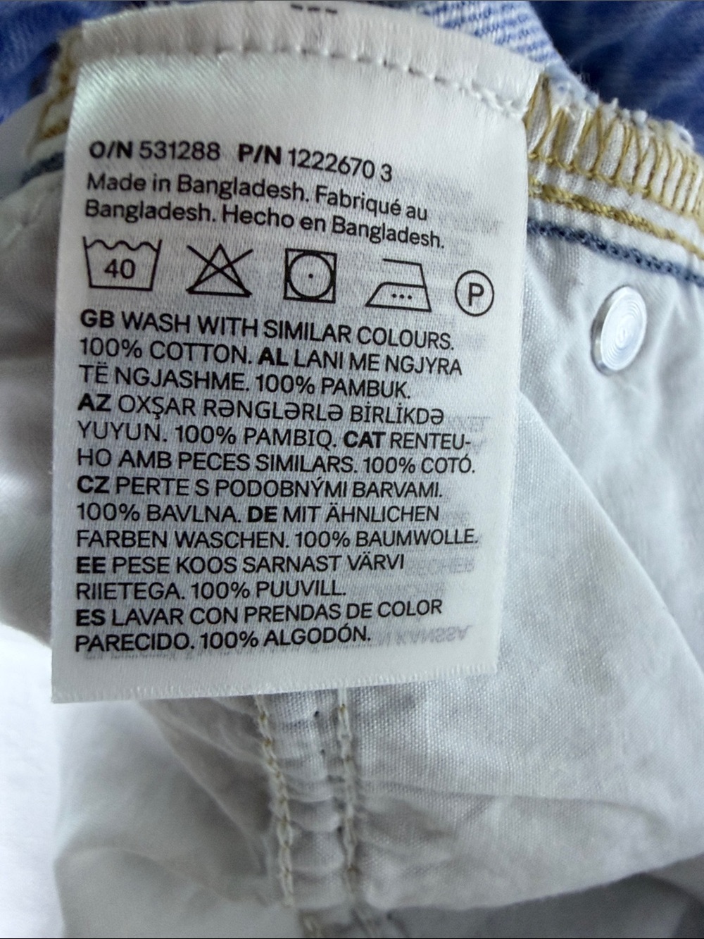 H&M Classic Straight-Leg Jeans — Light Blue Denim - Picture 7 of 8